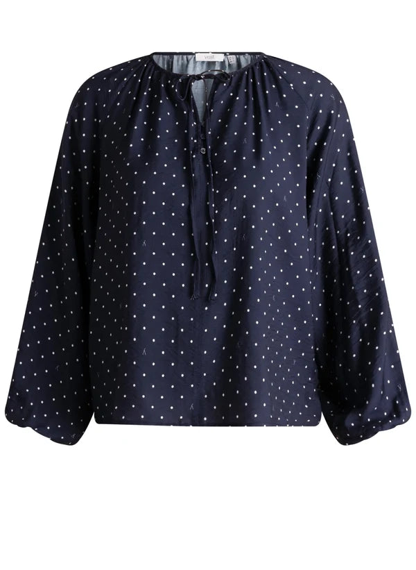 YEST SIBELIA BLOUSE - DARK BLUE