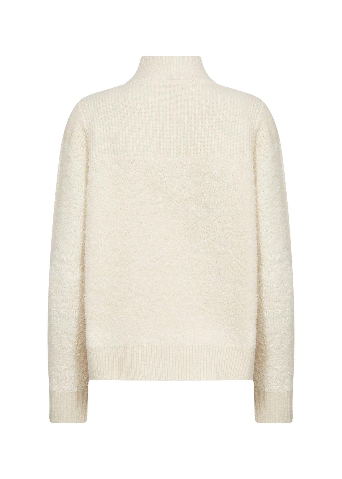 SOYACONCEPT VENCHE FRONT ZIP CARDIGAN - CREAM