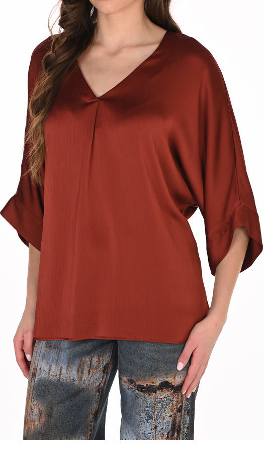 FRANK LYMAN RAGLAN SLEEVE TOP - PAPRIKA - Vi-Leen's Fashions