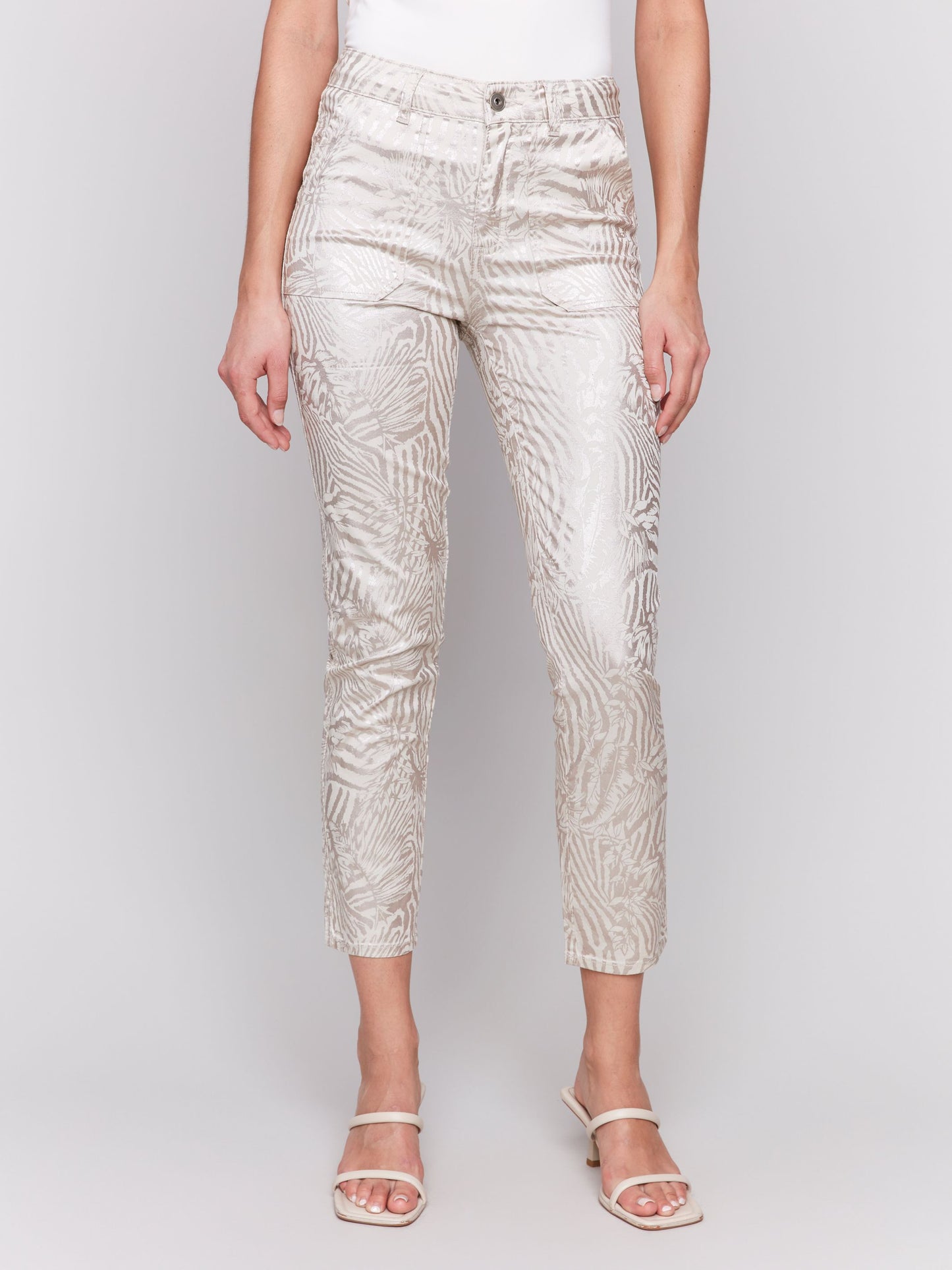 CHARLIE B ZEBRA PRINTED PANT
