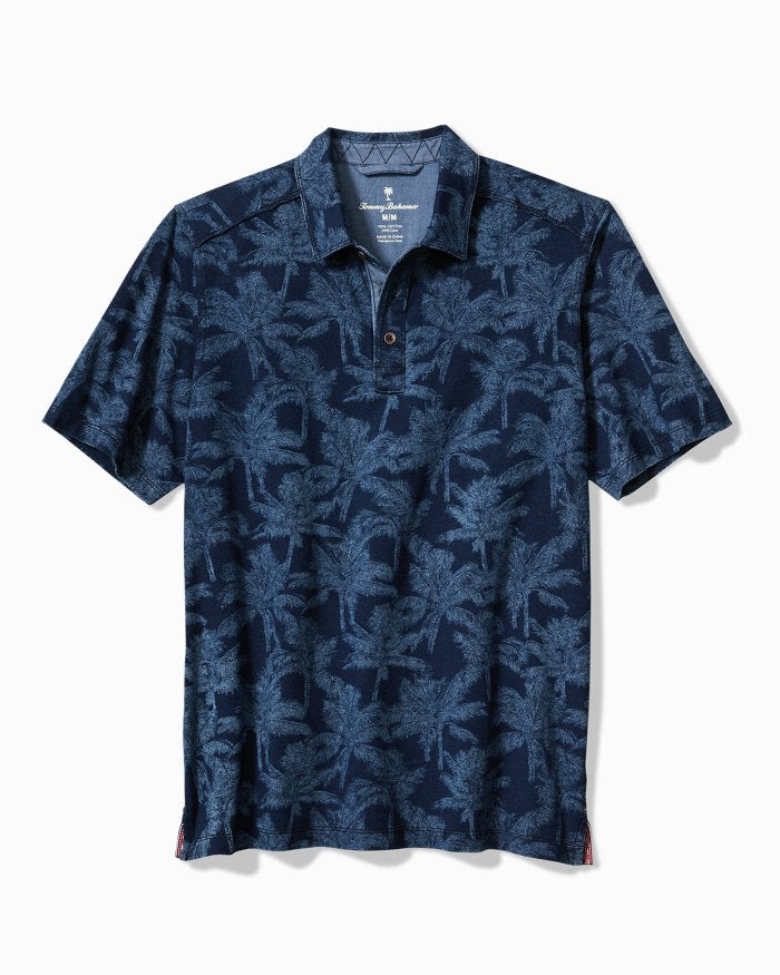 TOMMY BAHAMA PALM IMPRESSIONS POLO - INDIGO