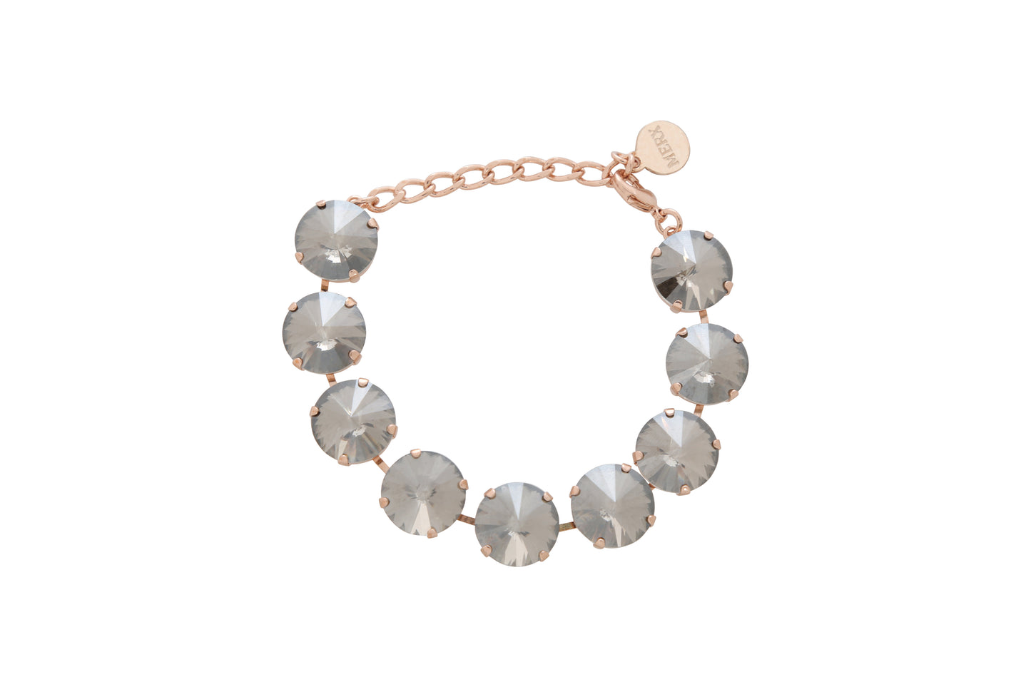 MF CRYSTAL ROSE GOLD SATIN BRACELET - Vi-Leen's Fashions