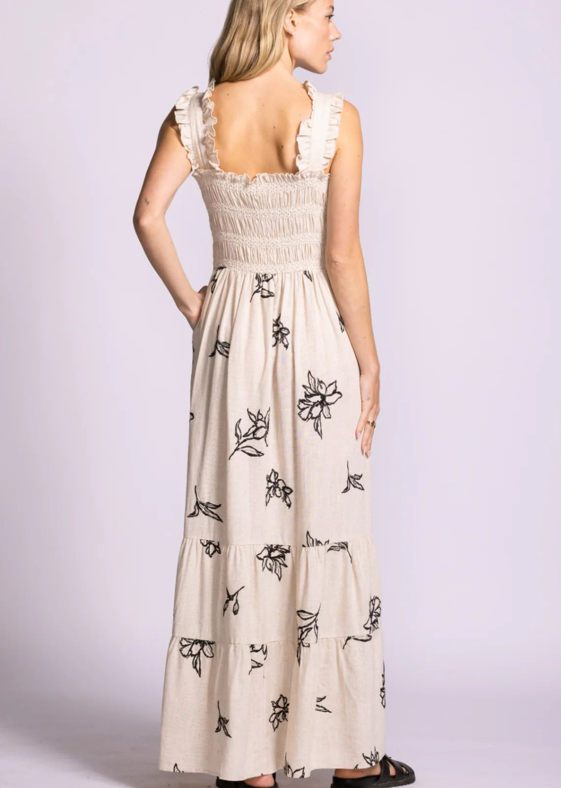 PINK MARTINI MARGATE DRESS - BEIGE - Vi-Leen's Fashions
