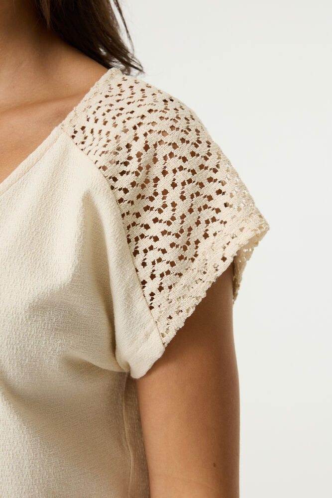 GARCIA CREAM TOP - Vi-Leen's Fashions