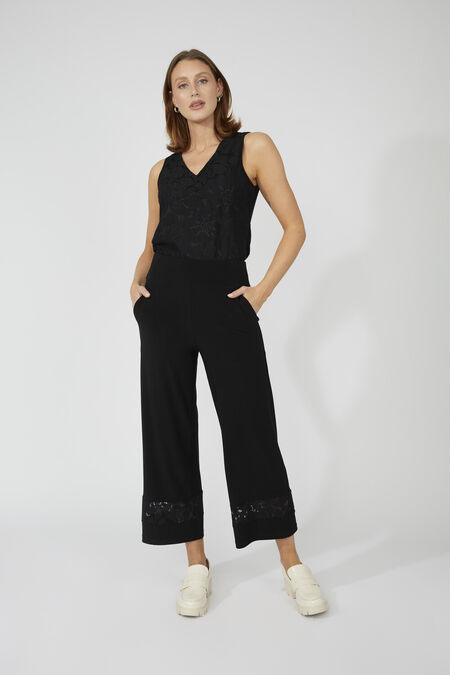 FRANK LYMAN WIDE DRESSY PANT - BLACK
