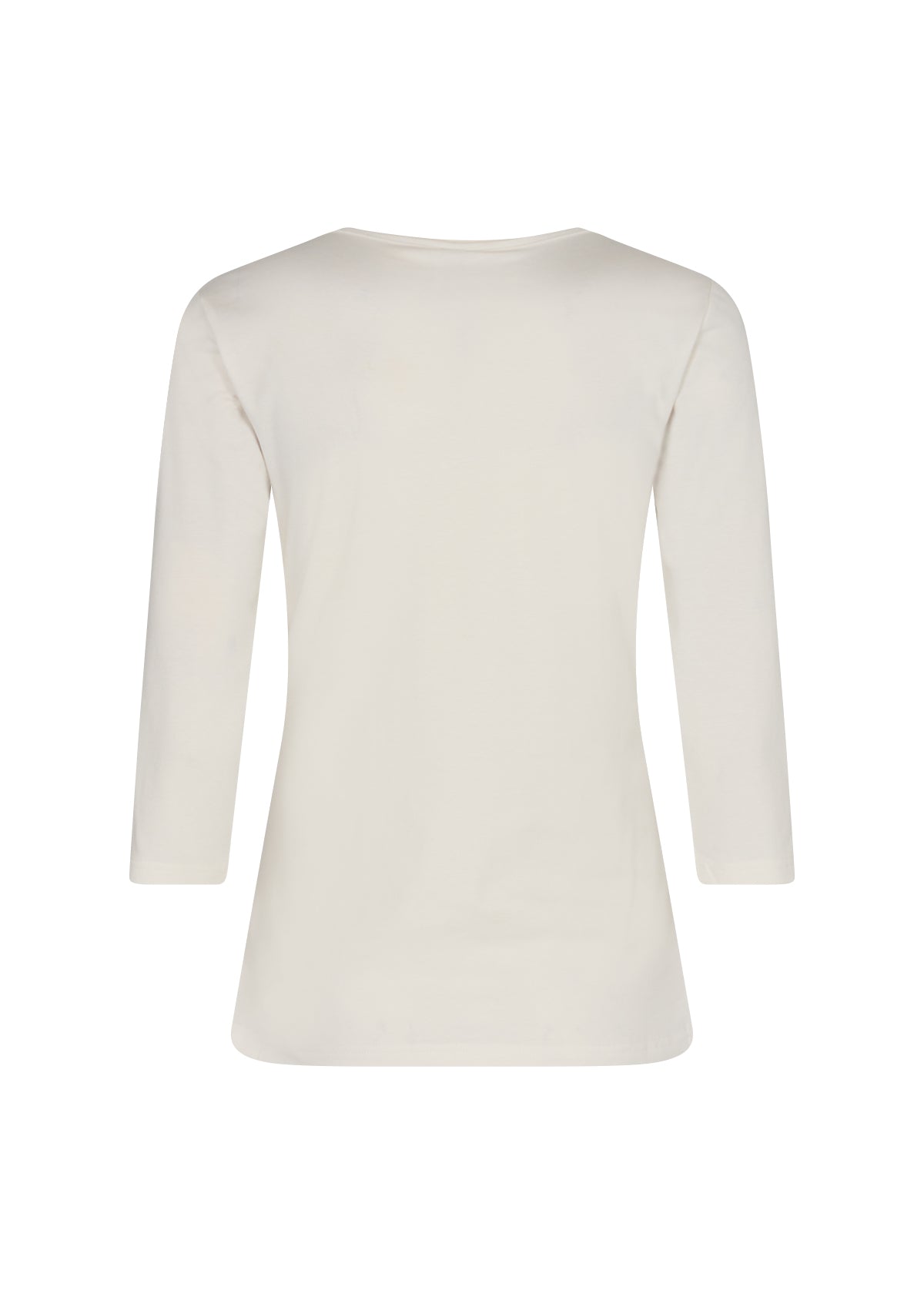 SOYACONCEPT PYLLE 3/4 SLEEVE SCOOP NECK TOP - OFF WHITE
