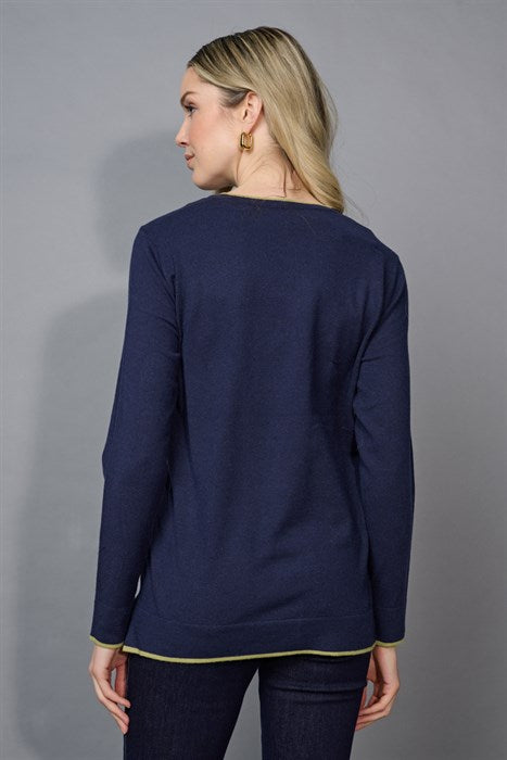 PICADILLY STAR SWEATER - NAVY