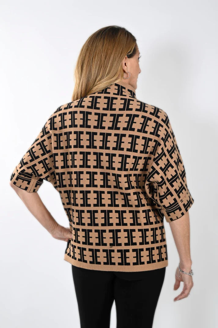 FRANK LYMAN PRINTED SHORT SLEEVE SWEATER - Vi-Leen's Fashions