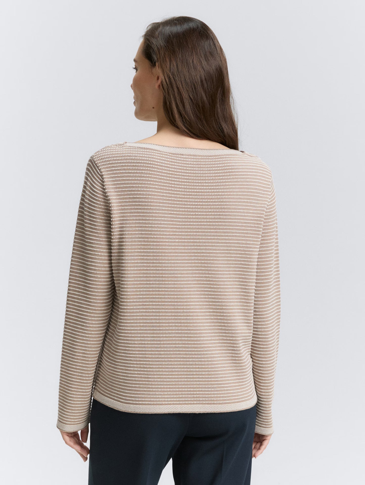 TOM TAILOR BUBBLE KNIT PULLOVER - TAUPE