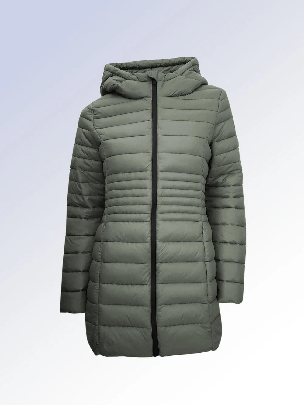 POINT ZERO LONG ULTRALIGHT PUFFER JACKET - LEAF