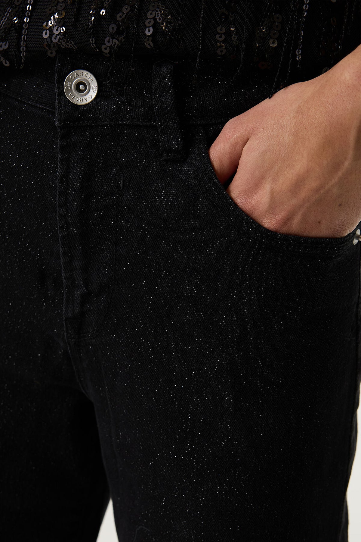 GARCIA SHIMMER WIDE LEG BLACK PANT - Vi-Leen's Fashions