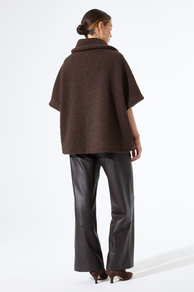 GARCIA OVERSIZED VEST - NIGHT BROWN