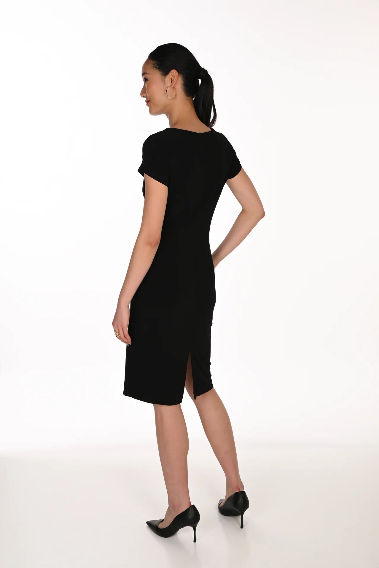 FRANK LYMAN SHORT SLEEVE BLACK DRESS - Vi-Leen's Fashions