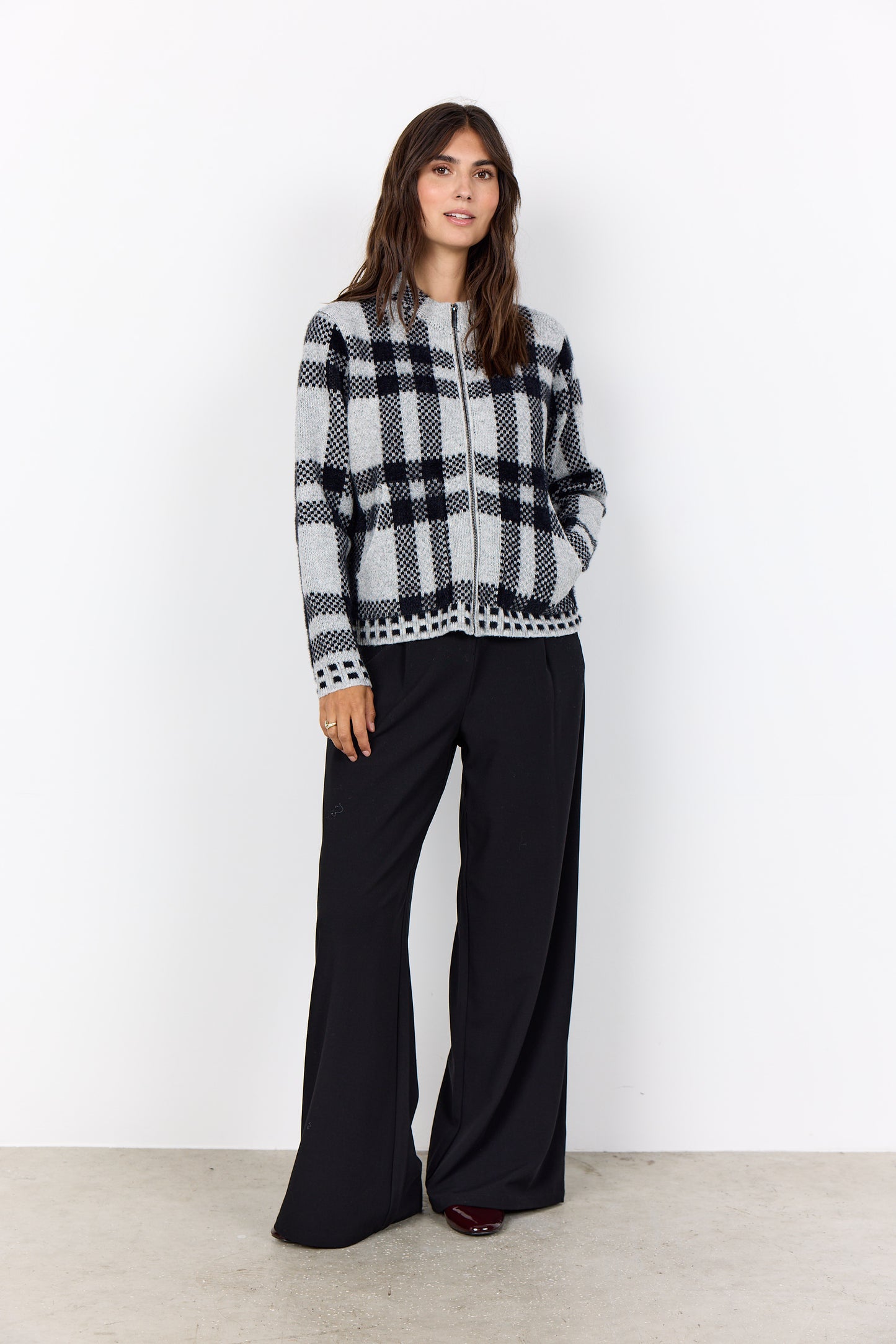 SOYACONCEPT VIBSA CARDIGAN - BLACK/GREY