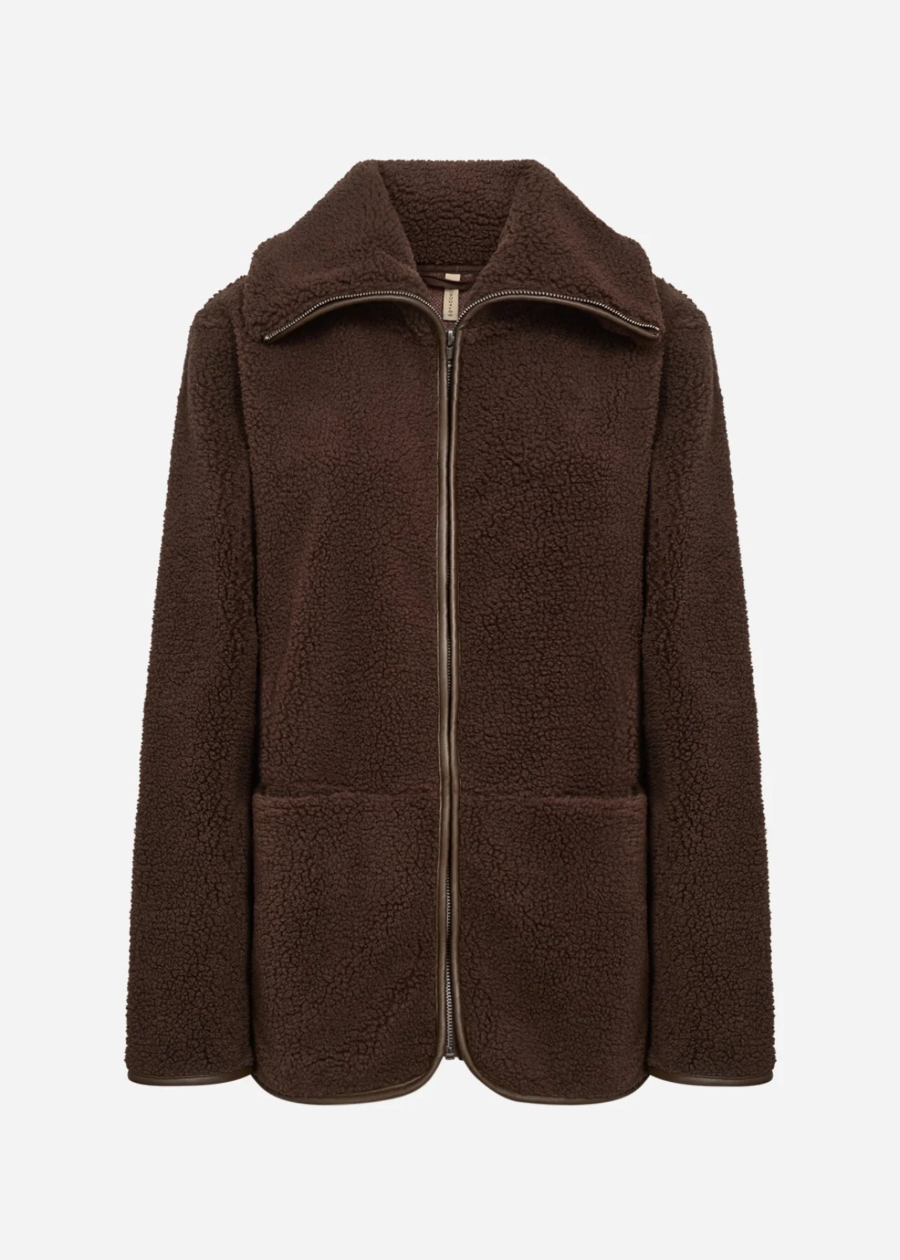 SOYACONCEPT ONYX SHERPA JACKET - HOT FUDGE