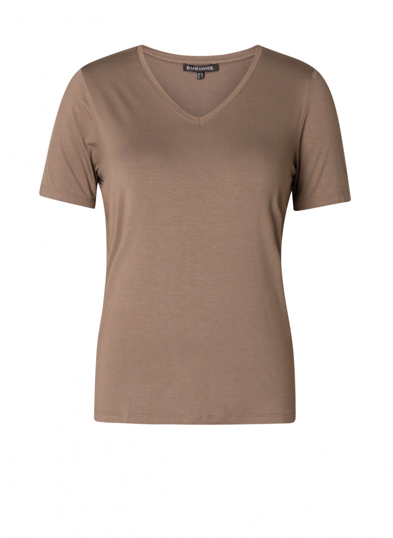 YEST YANIC V-NECK T-SHIRT - DARK TAUPE - Vi-Leen's Fashions