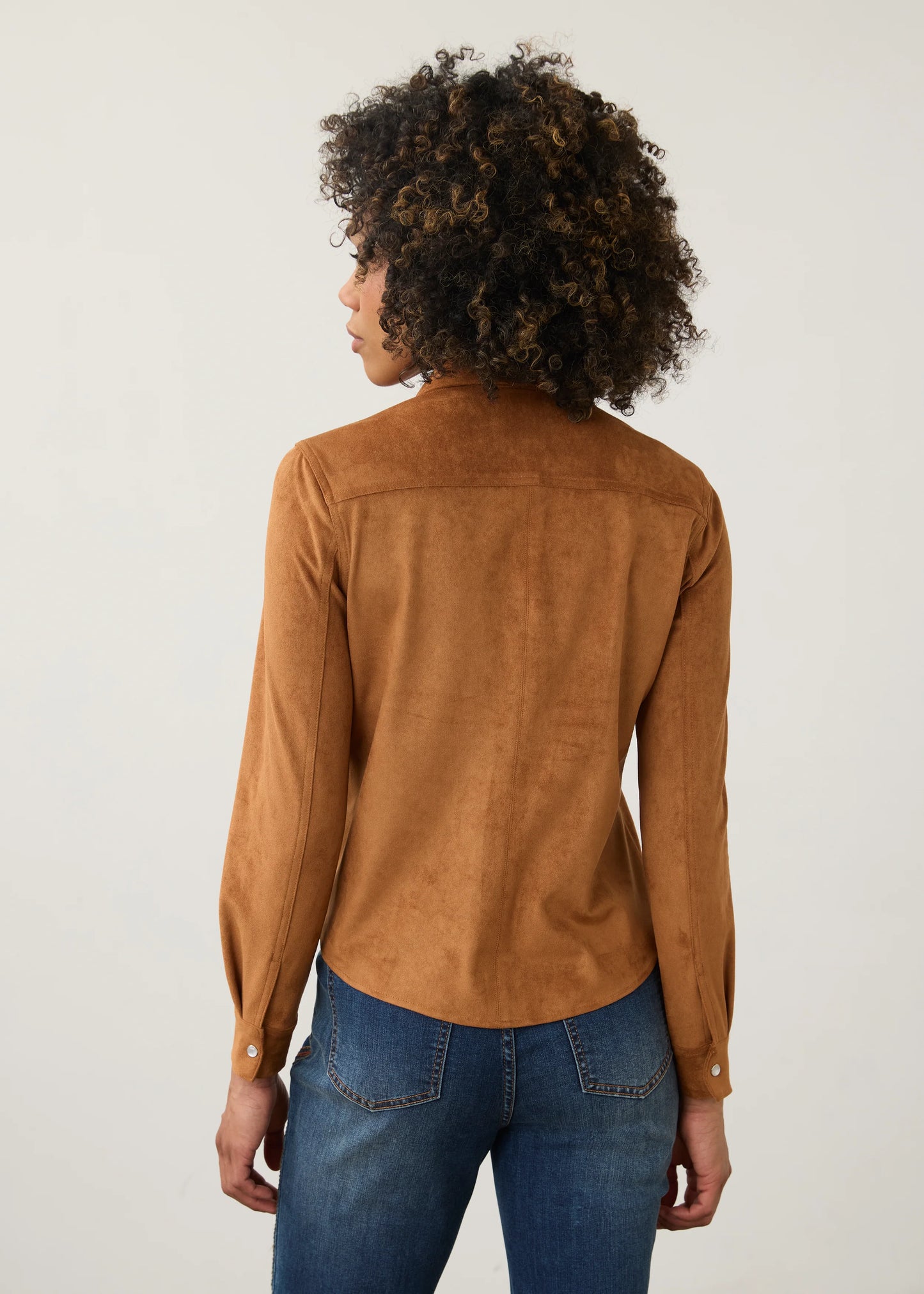 FDJ SUEDE SHIRT - DARK CARAMEL