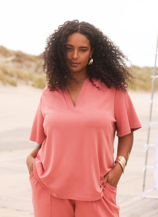 YEST KIERA TOP - DARK TERRA - Vi-Leen's Fashions