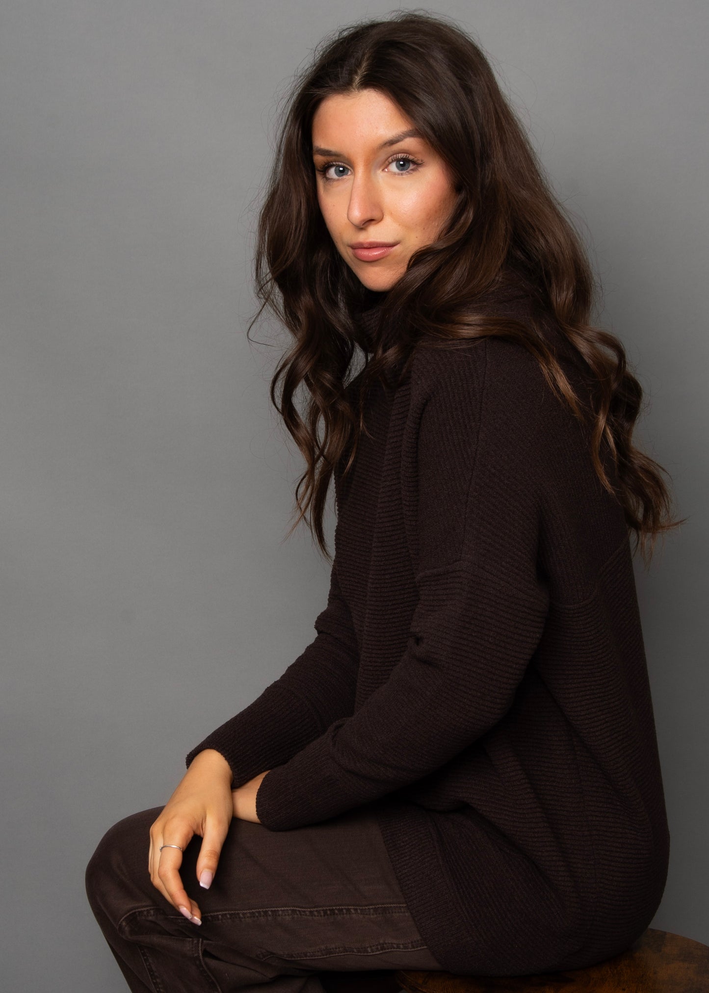 RD STYLE NANCY OTTOMAN - DARK WALNUT