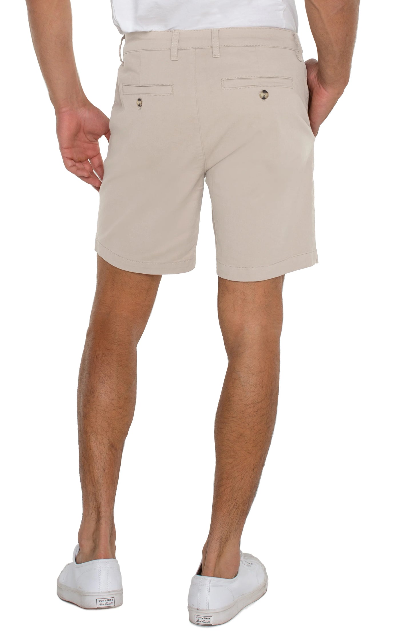 MEN'S LIVERPOOL COTTON TROUSER SHORT - CEMENT