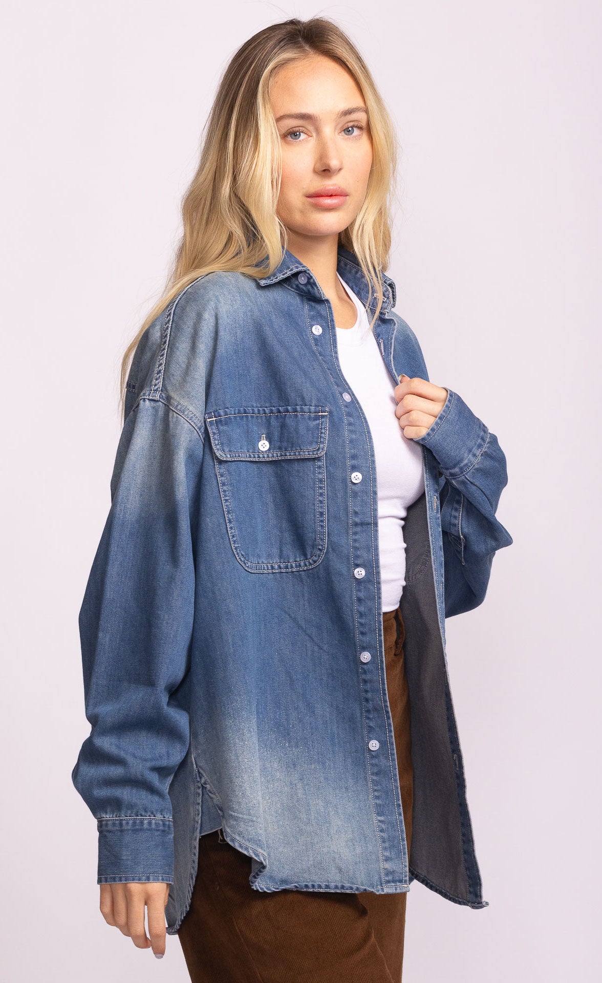PINK MARTINI CARTER DENIM OVERSHIRT
