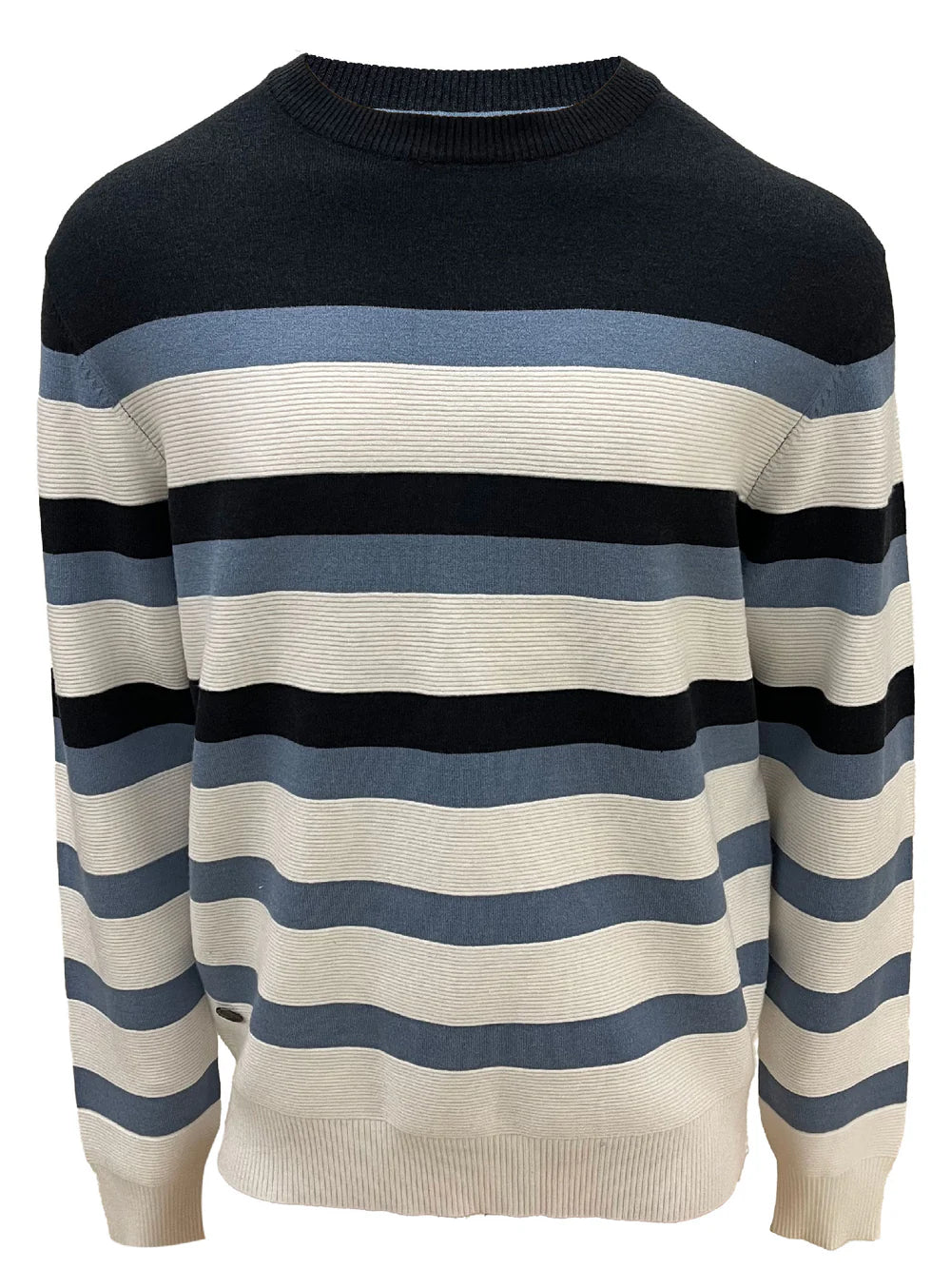MENS POINT ZERO CASHMERE LIKE FINE GAUGE SWEATER - NAVY - Vi-Leen's Fashions
