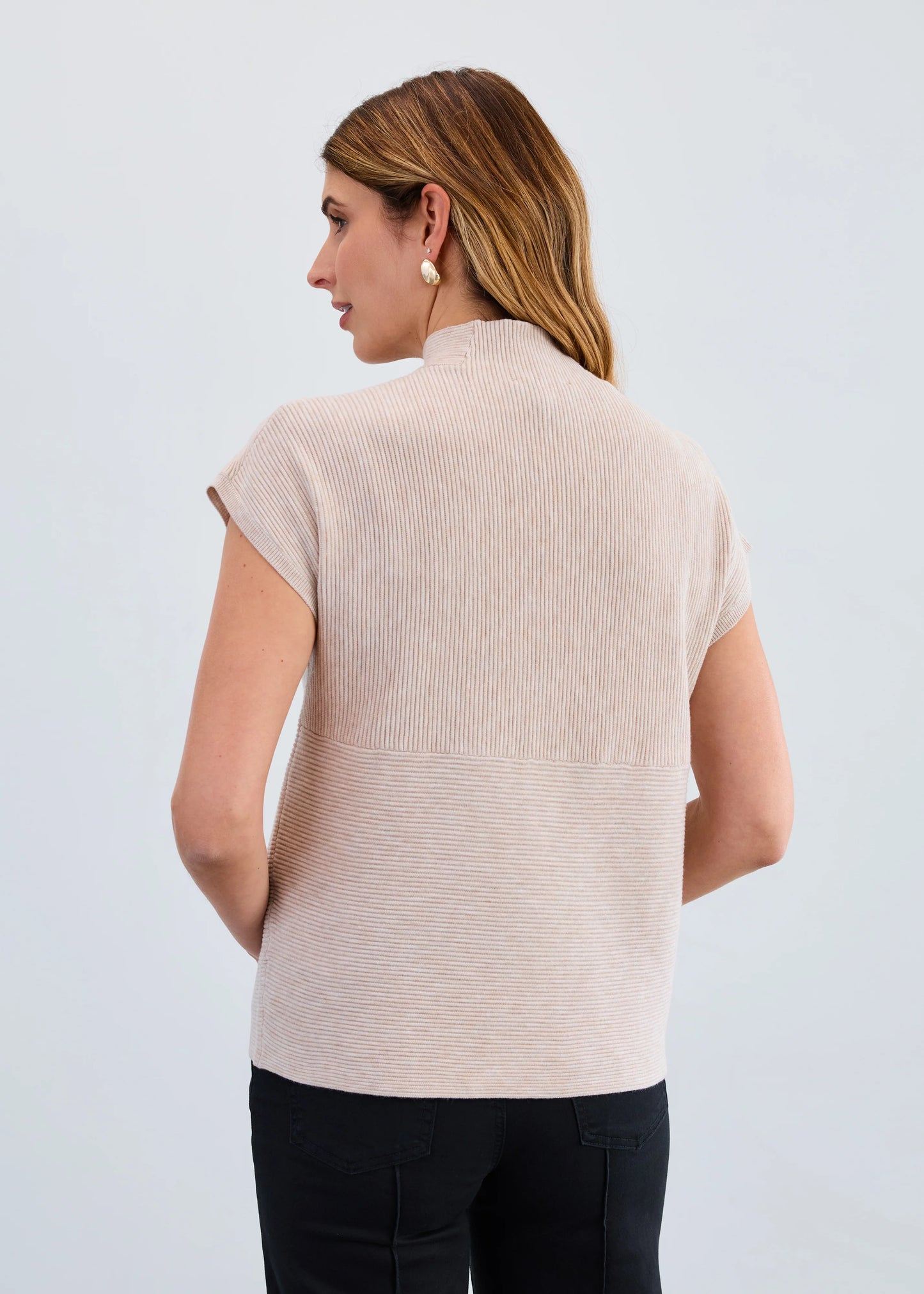 FDJ OTTOMAN CAP SLEEVE SWEATER - OAT