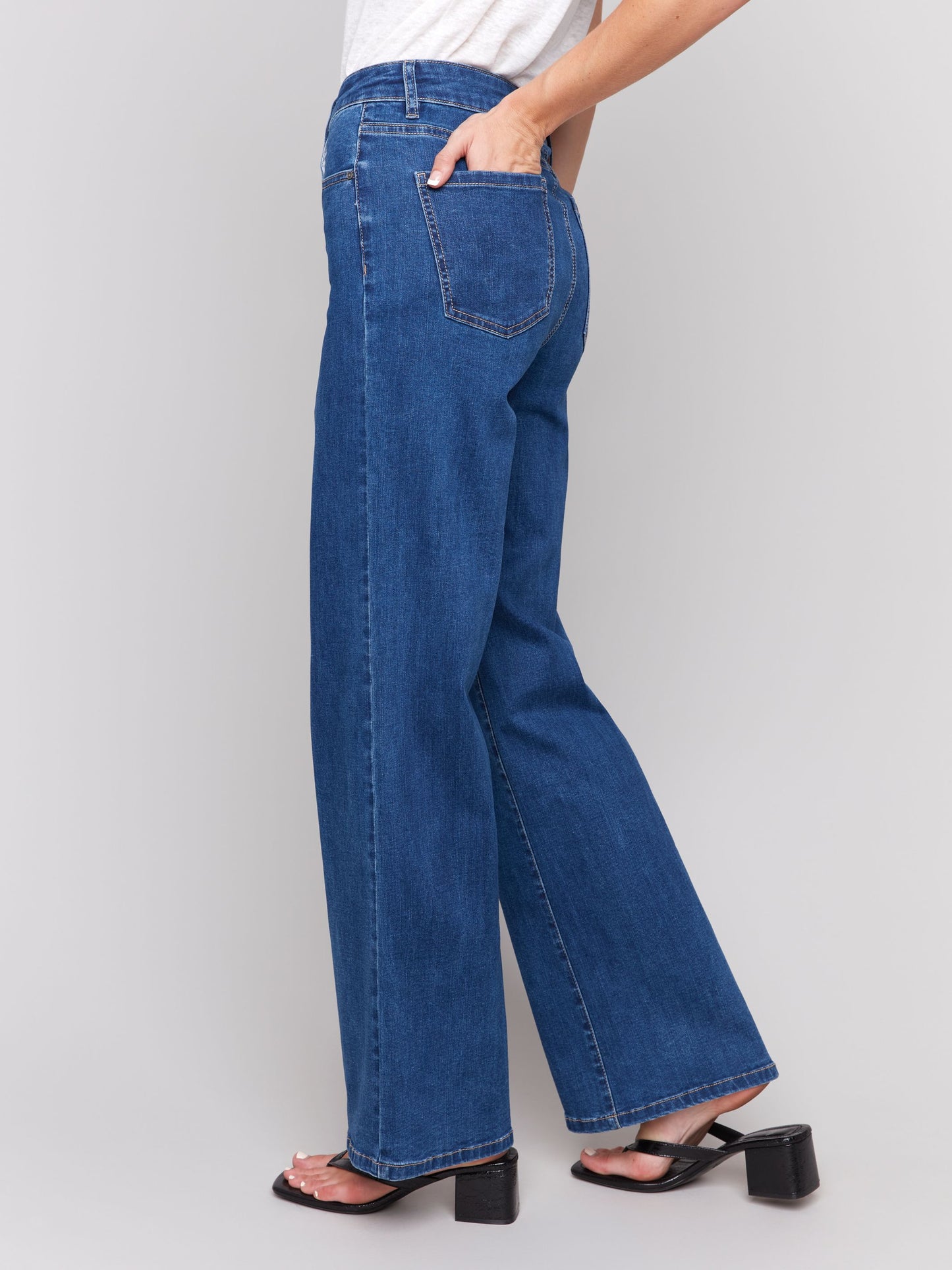 CHARLIE B CHLOE WIDE LEG JEAN - INDIGO