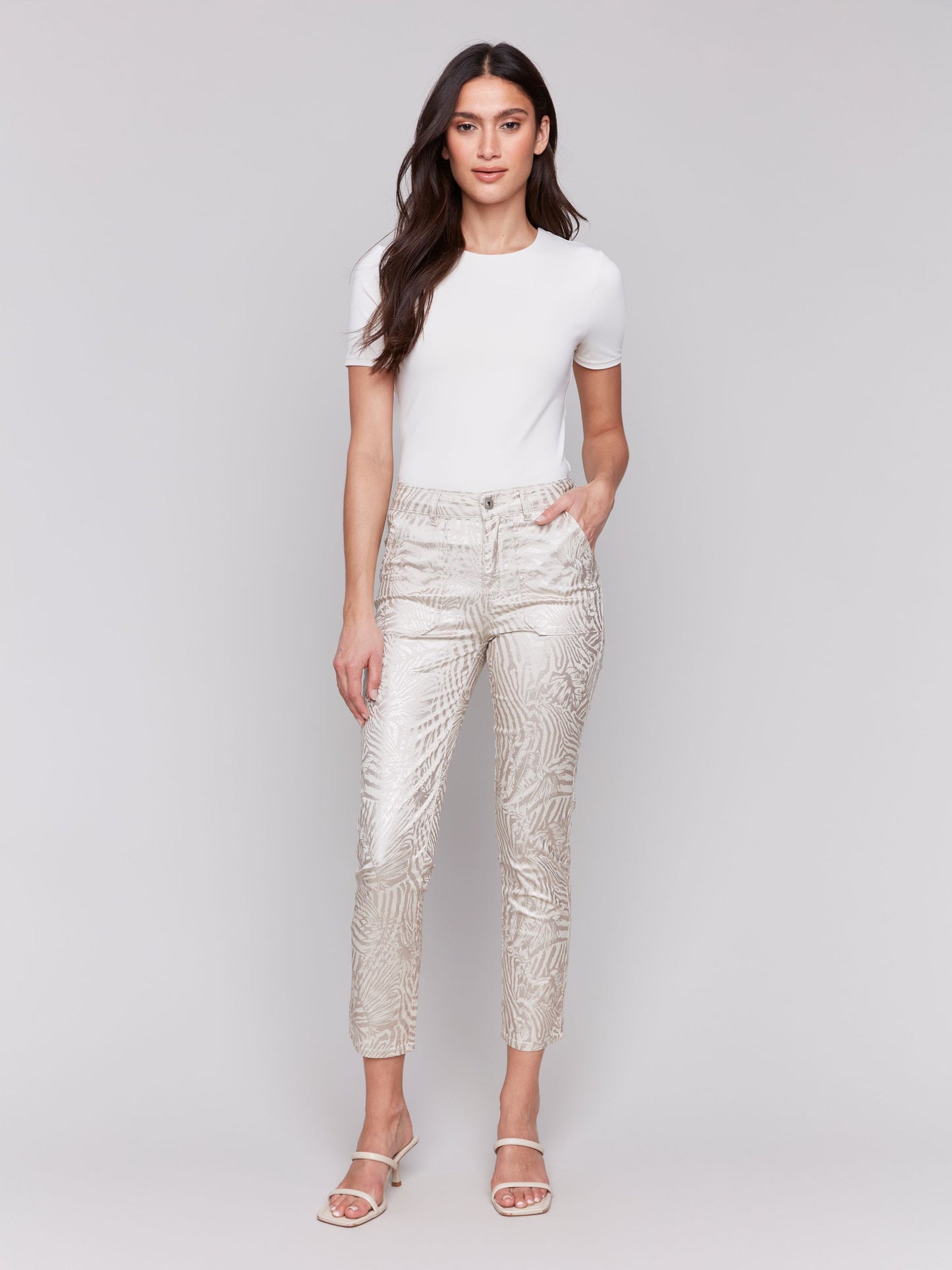 CHARLIE B ZEBRA PRINTED PANT