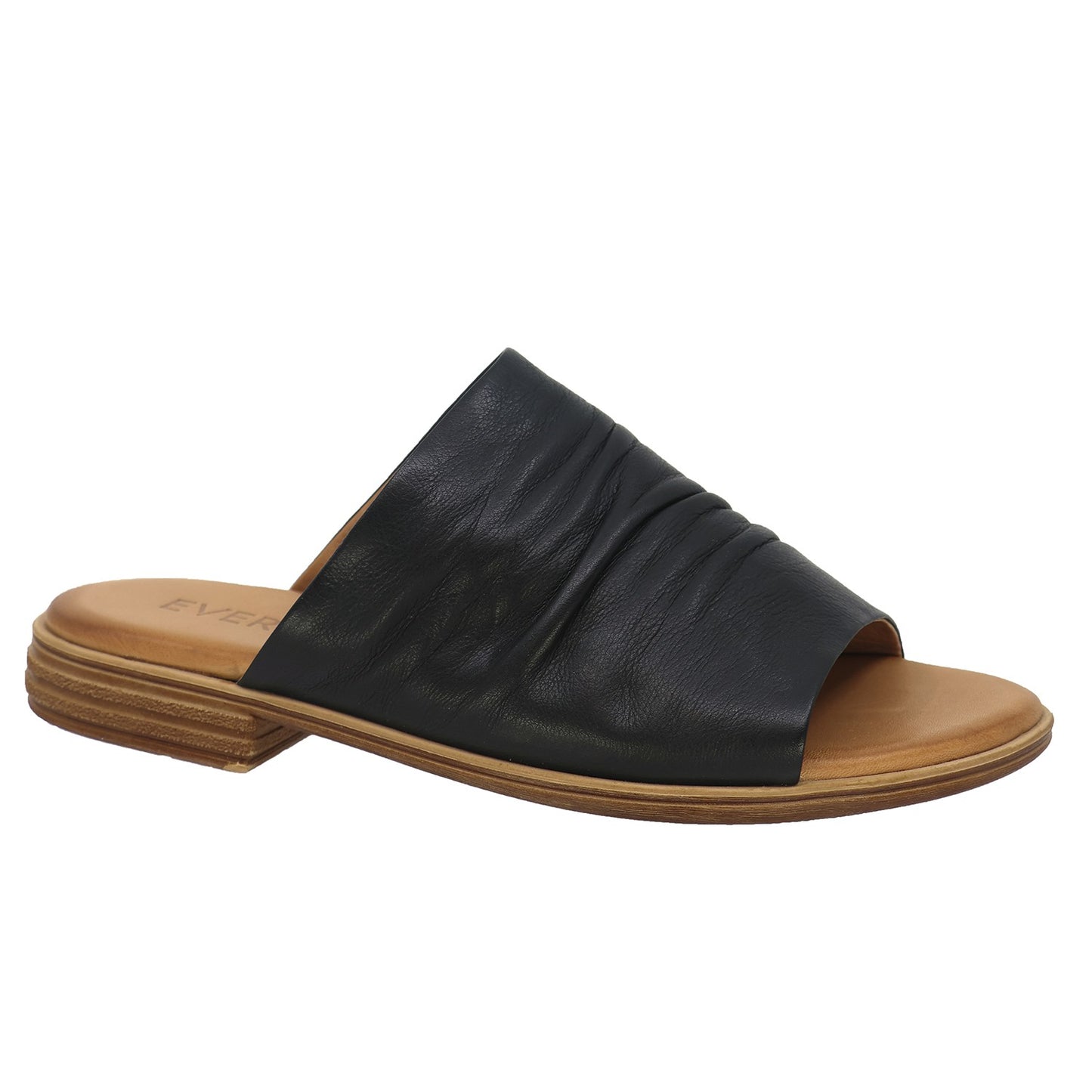 EVERLY LAUREN LEATHER SANDAL - BLACK - Vi-Leen's Fashions