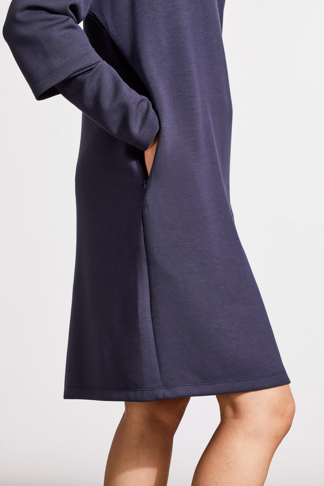 TRIBAL POLO DRESS WITH POCKETS - NAVY - Vi-Leen's Fashions