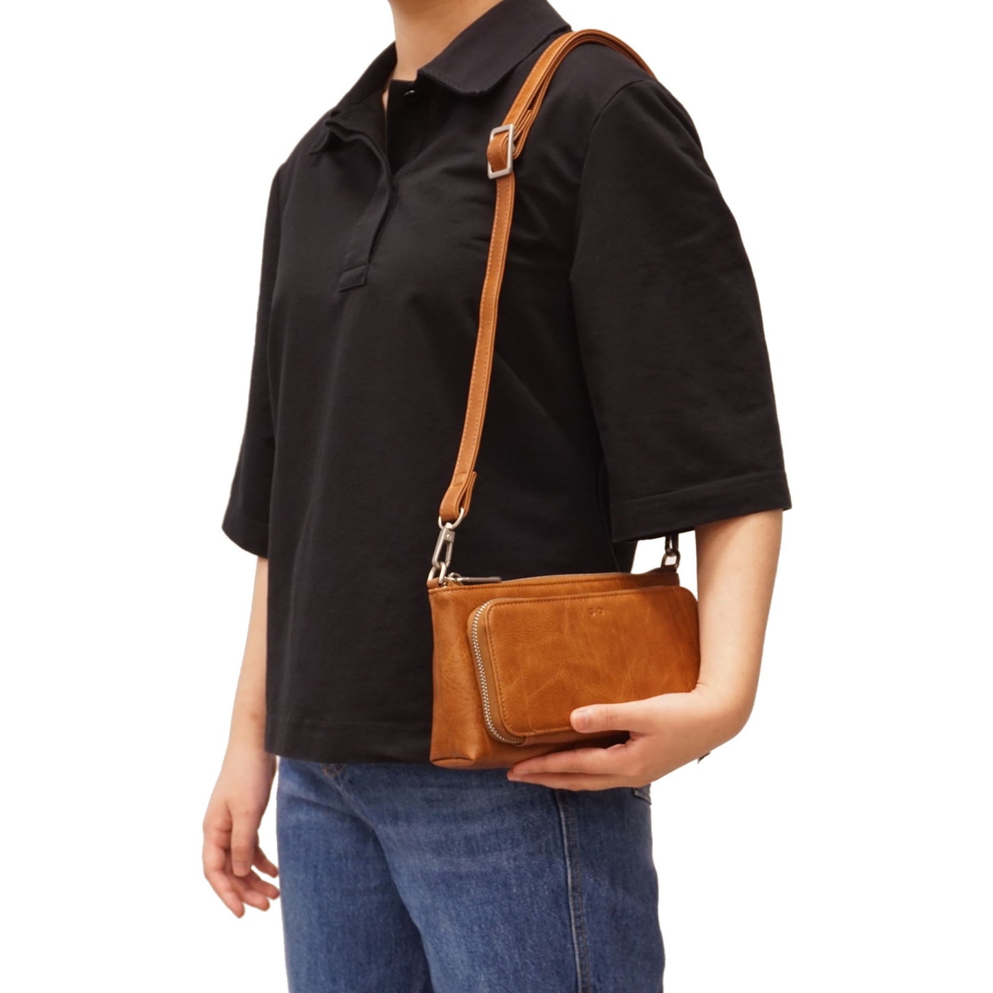 ANIKA CROSSBODY/WALLET - BLACK