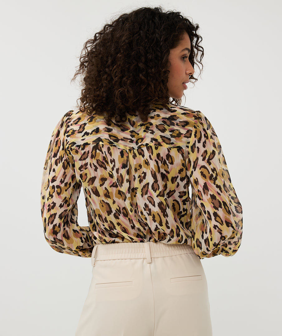 ESQUALO LEOPARD PRINT BLOUSE