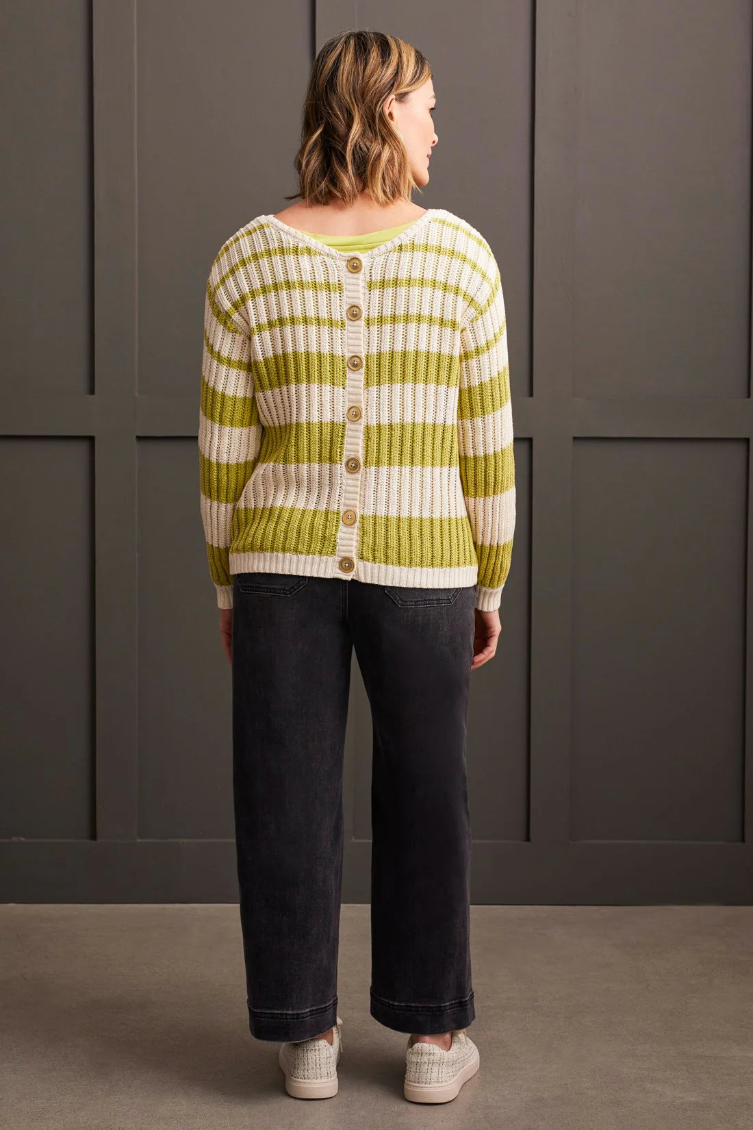 TRIBAL WEAR 2 WAYS CARDI SWEATER - PISTACHIO - Vi-Leen's Fashions