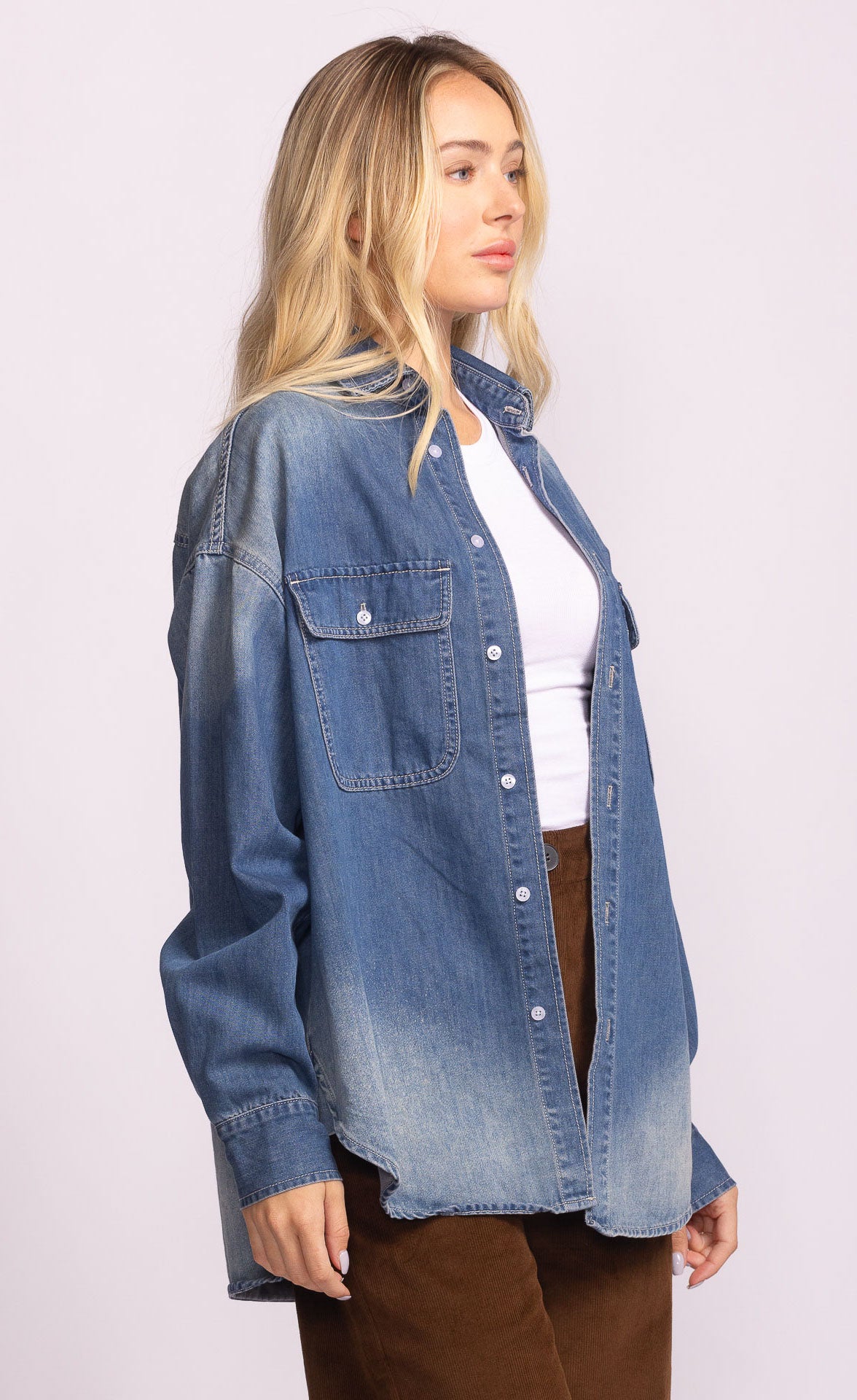 PINK MARTINI CARTER DENIM OVERSHIRT