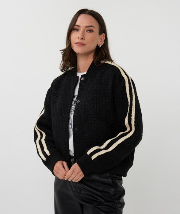 ESQUALO BOMBER JACKET - BLACK