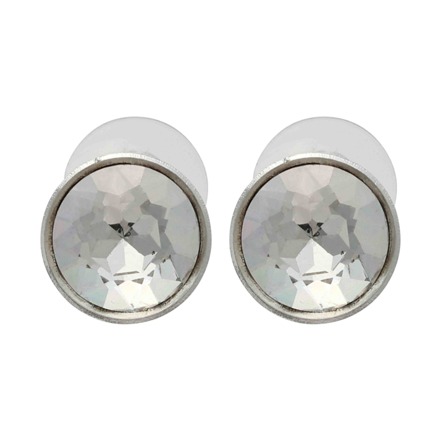 SILVER ROUND EARRING