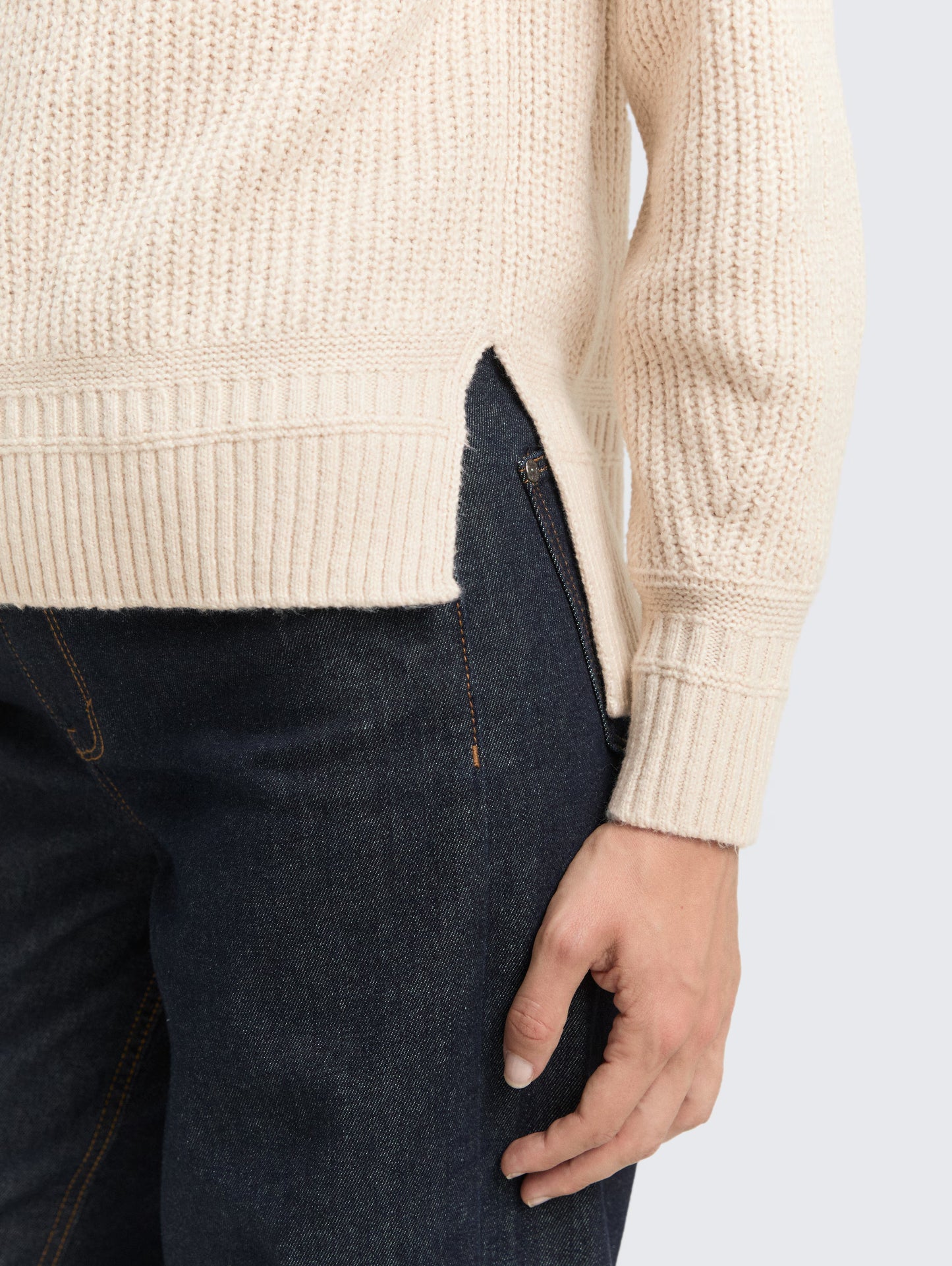 TOM TAILOR TURTLENECK SWEATER - SAND
