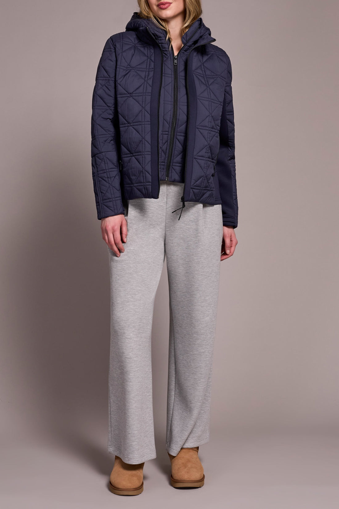 TRIBAL LIGHTWEIGHT JACKET WITH REMOVABLE HOOD - SAPPHIRE