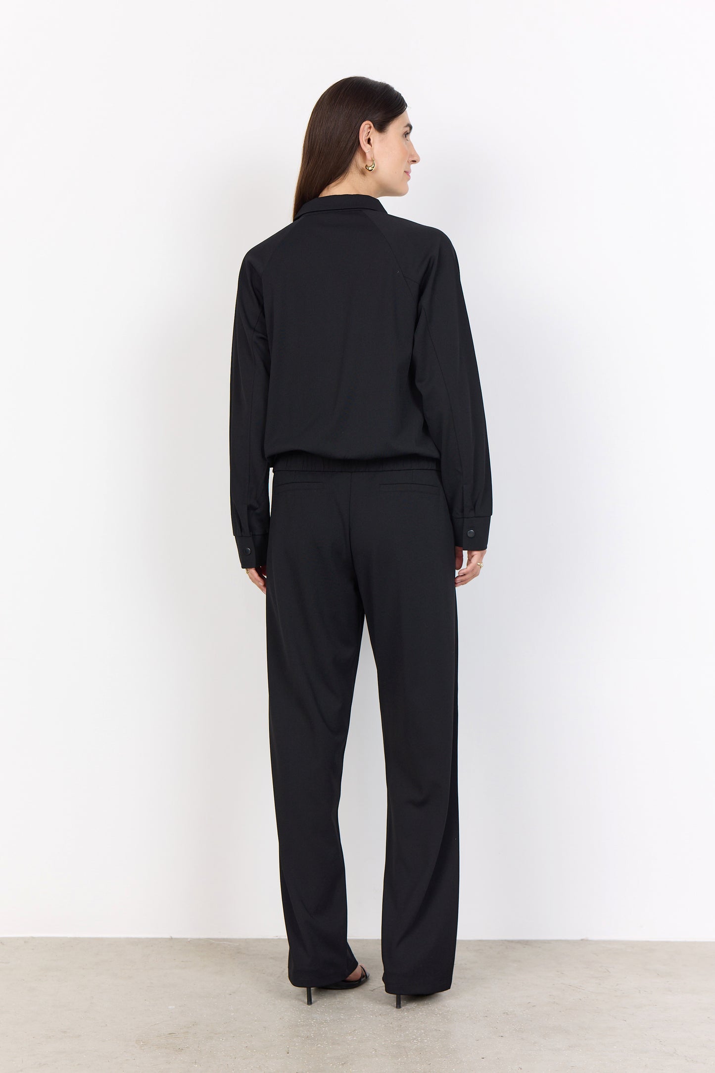 SOYACONCEPT SIHAM COLLARED JACKET - BLACK