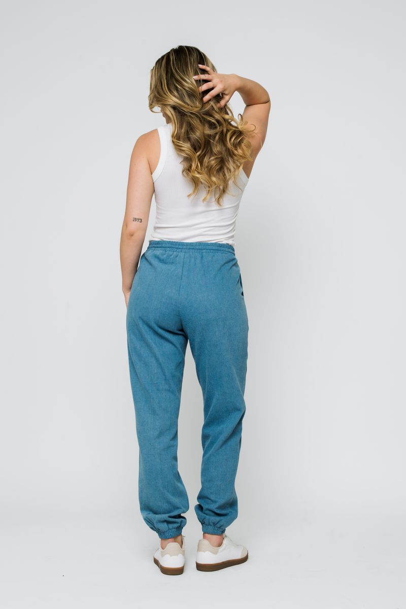 ORB SKY WOVEN JOGGER - LIGHT DENIM
