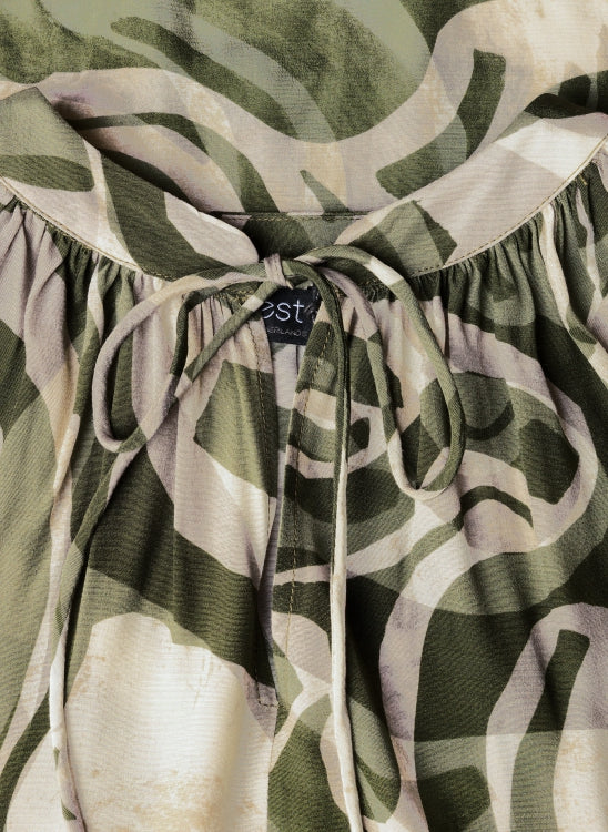 YEST CARMEN BLOUSE - ARMY GREEN