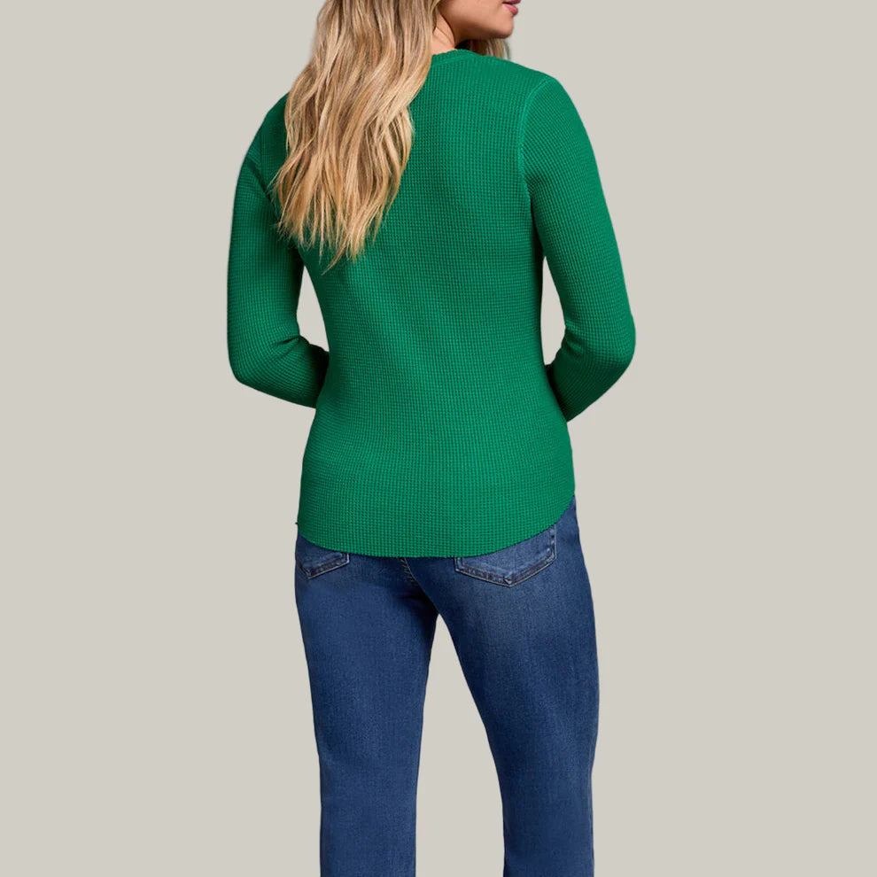 TRIBAL HENLEY TOP - FIELD GREEN