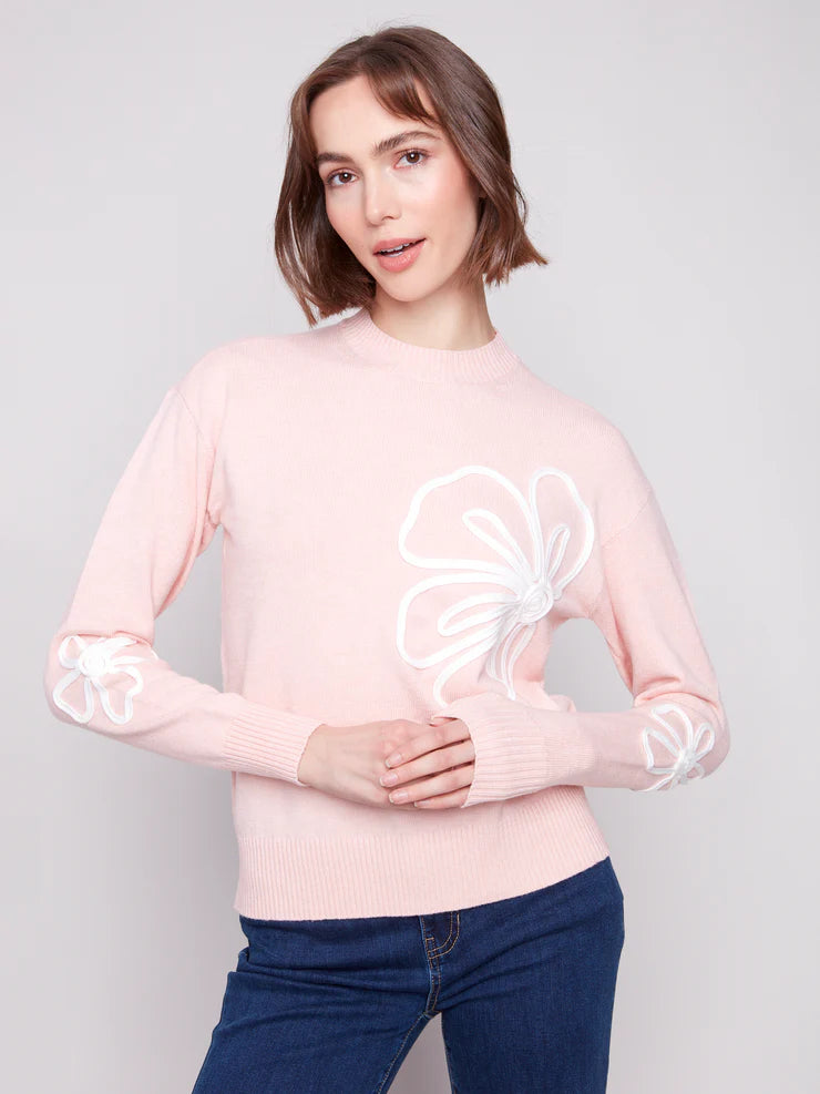 CHARLIE B SWEATER WITH SOUTACHE DETAIL - H.BALLET