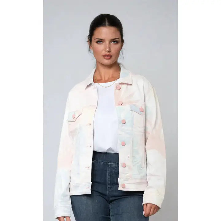 CARRELI TWILL PALM PRINT JACKET