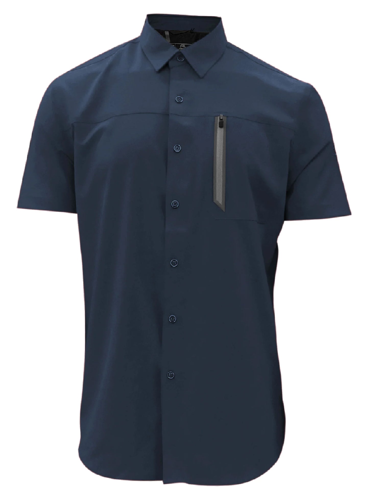 MEN'S POINT ZERO TRAVELER 4-WAY STRETCH SHIRT - NAVY - Vi-Leen's Fashions