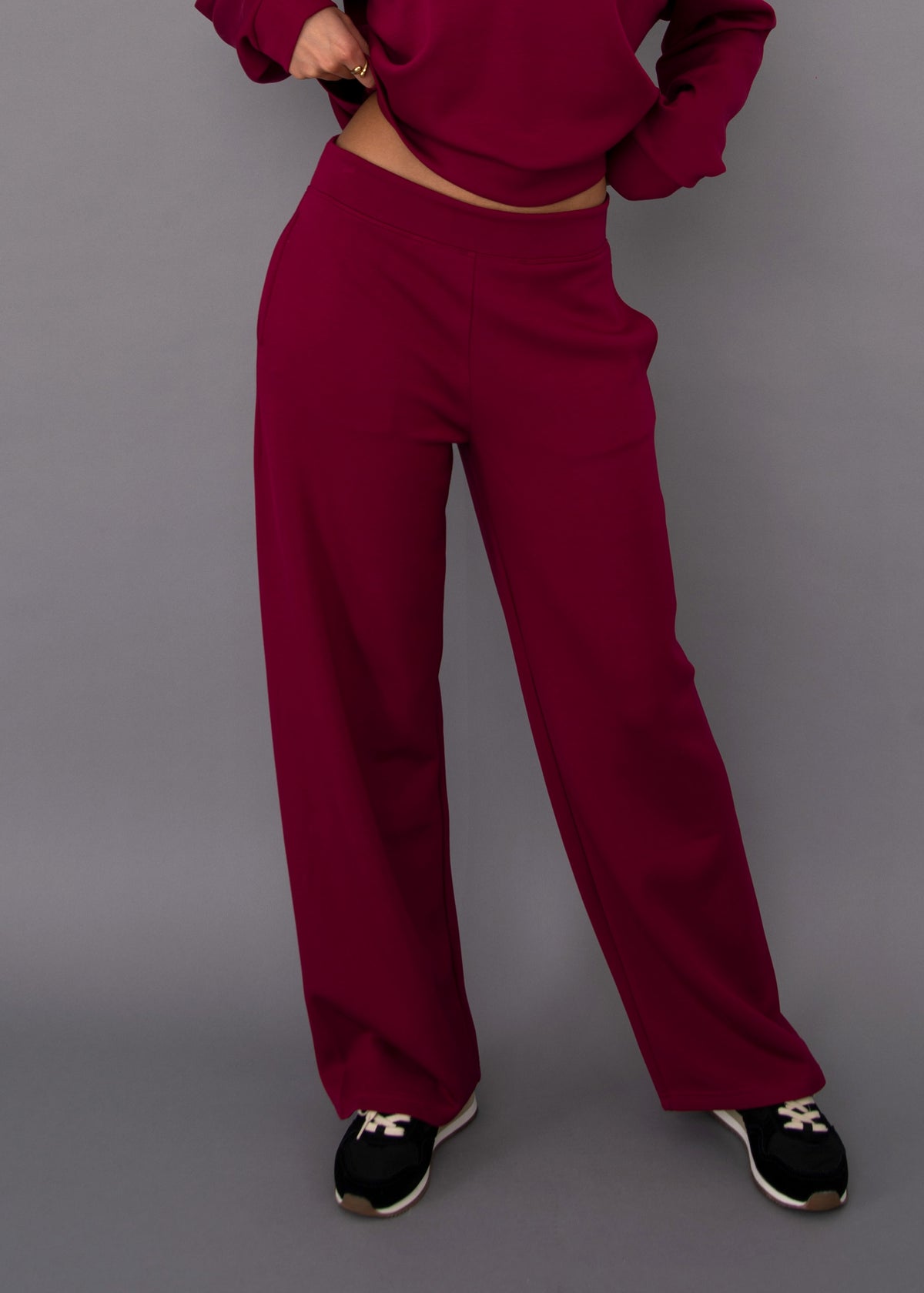 RD STYLE VICTORIA SOFT KNIT PULL ON PANT - CRANBERRY - Vi-Leen's Fashions