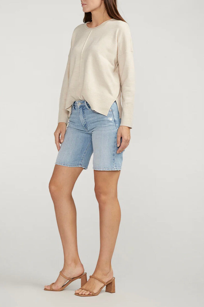 JAG CASSIE MID RISE DENIM SHORT - SAILING BLUE