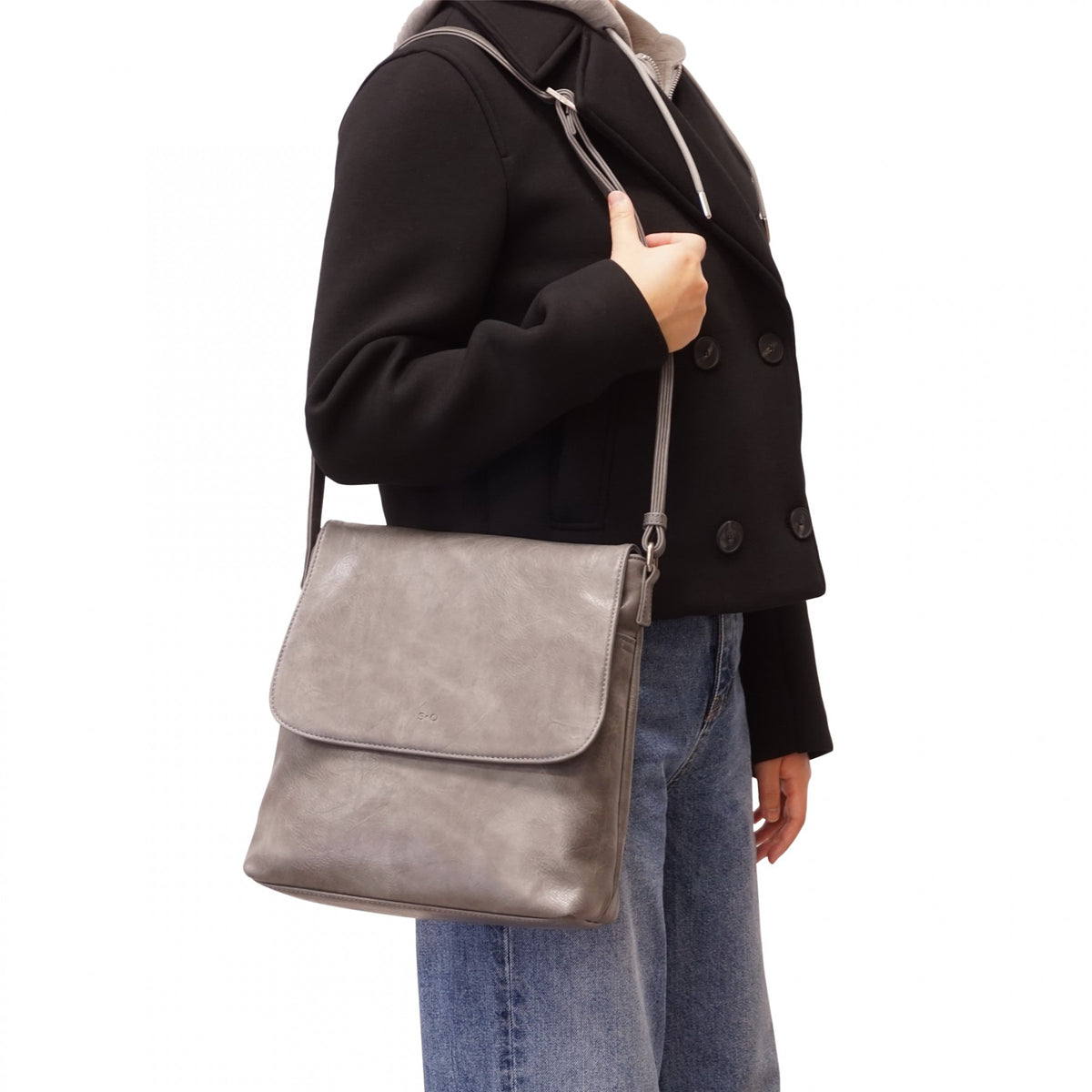 KIARA CROSSBODY - CHARCOAL GREY