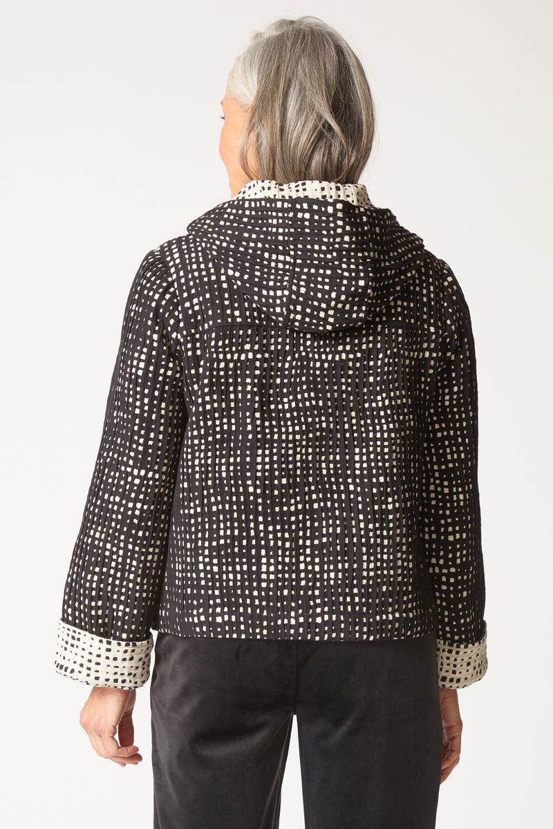 HABITAT CARGO HOODIE JACKET - BLACK MULTI